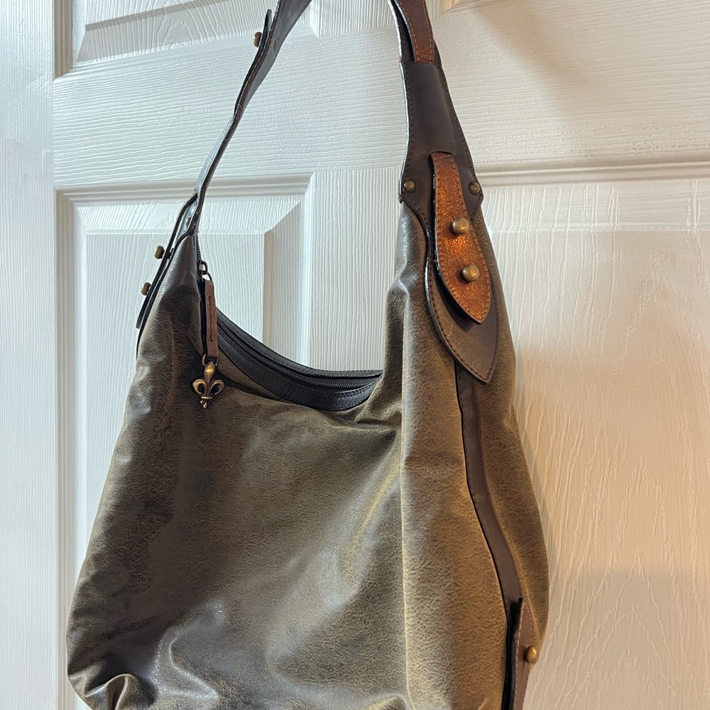 🆕 Donald J. Pliner Couture Elegant Brown Leather Hobo Bag - Picture 4 of 10